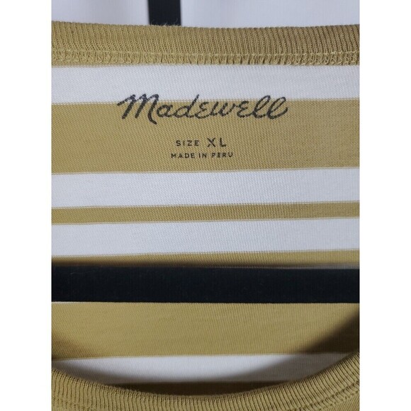 Madewell T Shirt Men's XL Short Sleeve Crew Neck Striped AllDay Dover Pocket - Picture 2 of 8